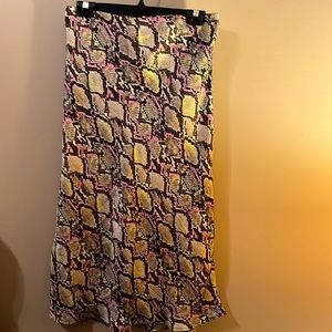 Snake print skirt